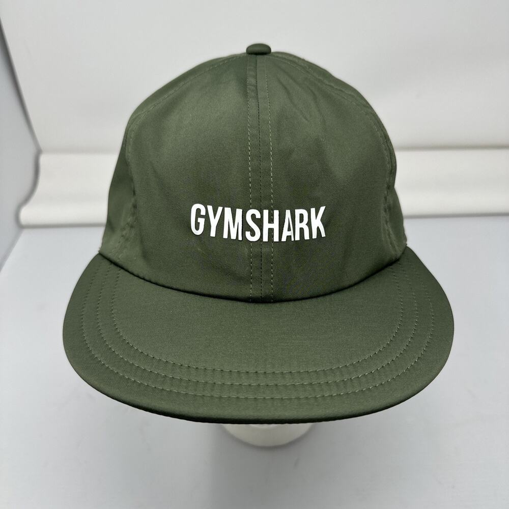 Gymshark Hat Cap Unisex Adjustable Peak Green Flat‎ Brim Gym Gear One Size Adult
